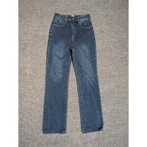 Alice Olivia Jeans Womens 26 (24x29.5) Amazing High Rise Straight Leg Denim Blue